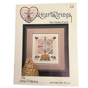 Heartstrings The Garden Patch Cross Stitch Chart + Buttons + 28ct Jobelan Fabric